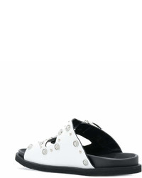 Мужские белые кожаные сандалии от Versus