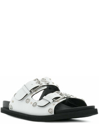 Мужские белые кожаные сандалии от Versus