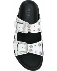 Мужские белые кожаные сандалии от Versus