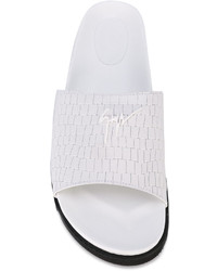 Мужские белые кожаные сандалии от Giuseppe Zanotti Design