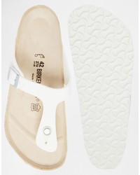 Мужские белые кожаные сандалии от Birkenstock