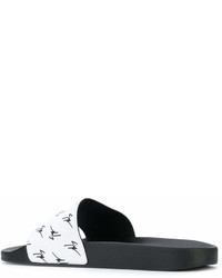 Мужские белые кожаные сандалии от Giuseppe Zanotti Design