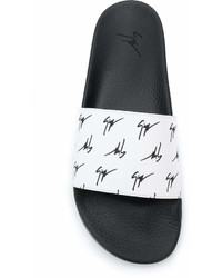 Мужские белые кожаные сандалии от Giuseppe Zanotti Design