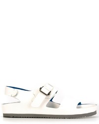 Мужские белые кожаные сандалии от Officine Creative