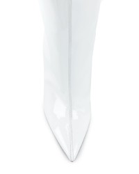 Белые кожаные сапоги от Alexandre Vauthier