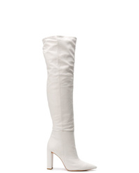 Белые кожаные сапоги от Alexandre Birman