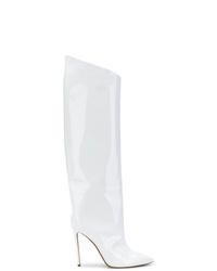 Белые кожаные сапоги от Alexandre Vauthier
