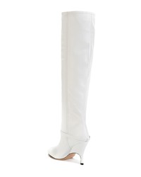 Белые кожаные сапоги от Alchimia Di Ballin