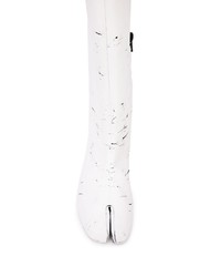 Белые кожаные сапоги от Maison Margiela