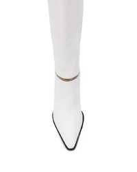 Белые кожаные сапоги от Alexandre Birman