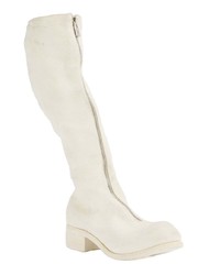 Белые кожаные сапоги от Guidi