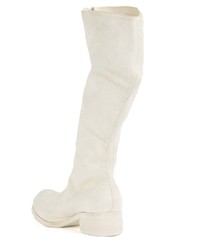 Белые кожаные сапоги от Guidi