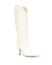Белые кожаные сапоги от Magda Butrym