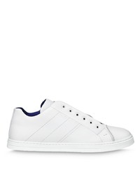 Мужские белые кожаные слипоны с принтом от Fendi