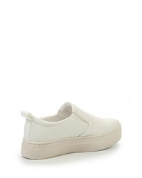 Женские белые кожаные слипоны от Aldo