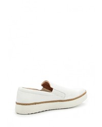 Женские белые кожаные слипоны от Aldo