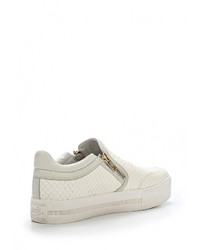 Женские белые кожаные слипоны от Ash