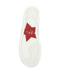 Женские белые кожаные слипоны от Ash