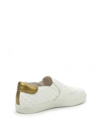 Женские белые кожаные слипоны от Ash