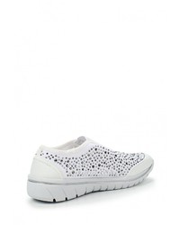 Женские белые кожаные слипоны от Bata