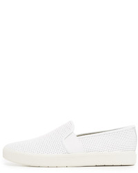 Женские белые кожаные слипоны от Vince