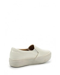 Женские белые кожаные слипоны от Catherine