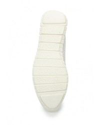 Женские белые кожаные слипоны от Catisa