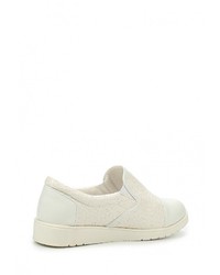 Женские белые кожаные слипоны от Guapissima