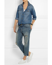 Женские белые кожаные слипоны от Common Projects