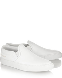 Женские белые кожаные слипоны от Common Projects