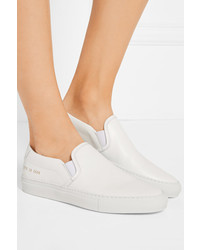 Женские белые кожаные слипоны от Common Projects