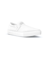 Женские белые кожаные слипоны от Swear