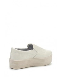 Женские белые кожаные слипоны от Martin Pescatore