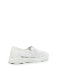 Женские белые кожаные слипоны от Palazzo D'oro