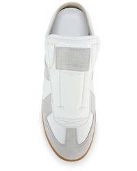 Мужские белые кожаные слипоны от Maison Margiela