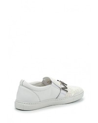 Женские белые кожаные слипоны от Richmond