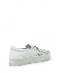 Женские белые кожаные слипоны от Richmond