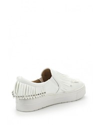 Женские белые кожаные слипоны от Sergio Todzi