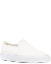 Женские белые кожаные слипоны от Common Projects