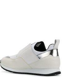 Женские белые кожаные слипоны от Tod's