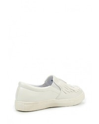 Женские белые кожаные слипоны от Tony-p