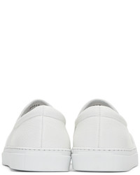 Женские белые кожаные слипоны от Joshua Sanders