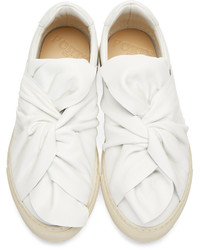 Женские белые кожаные слипоны от Ports 1961