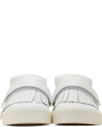 Женские белые кожаные слипоны от Marc Jacobs