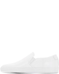 Мужские белые кожаные слипоны от Common Projects