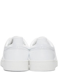 Мужские белые кожаные слипоны от Diesel