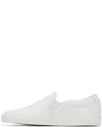 Мужские белые кожаные слипоны от Common Projects