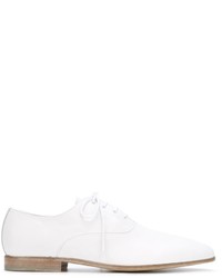Белые кожаные туфли дерби от Alexander McQueen