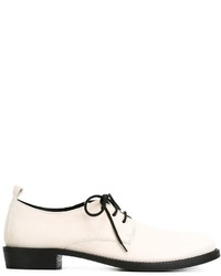 Белые кожаные туфли дерби от Ann Demeulemeester