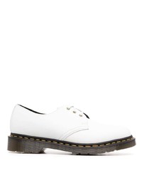 Белые кожаные туфли дерби от Dr. Martens